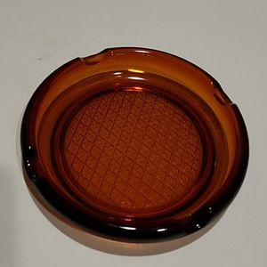 Cigar Tray Amber Ash Standing Diamond Pattern